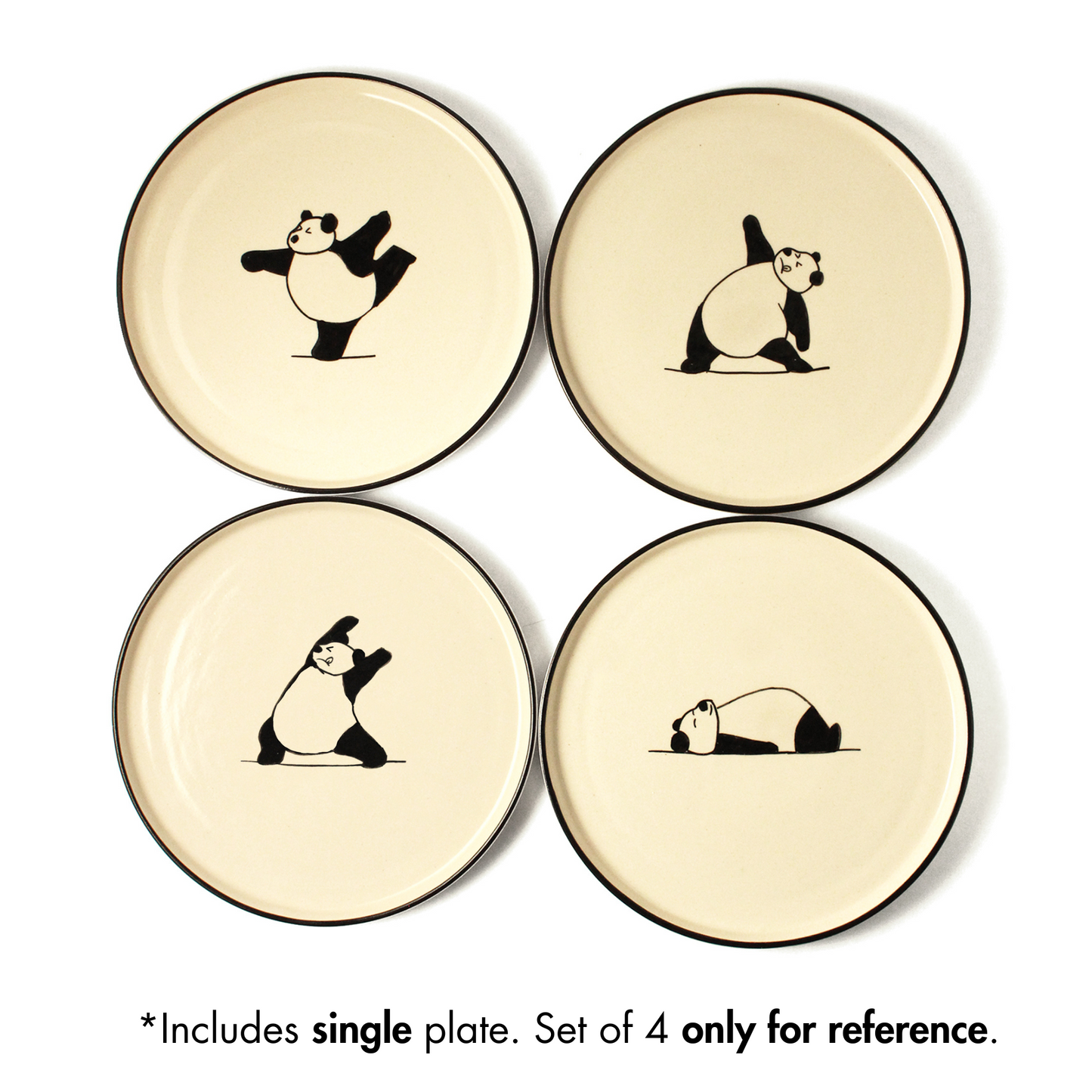 Panda Yoga Snack Plate - "Just Lunge It"