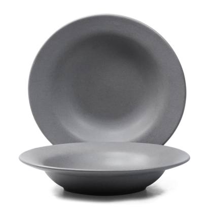 Pebble Grey Classic Pasta Plate - Set of 2