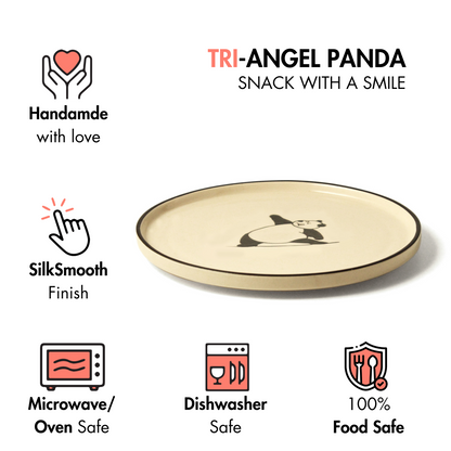 Panda Yoga Snack Plate - "TriAngel"