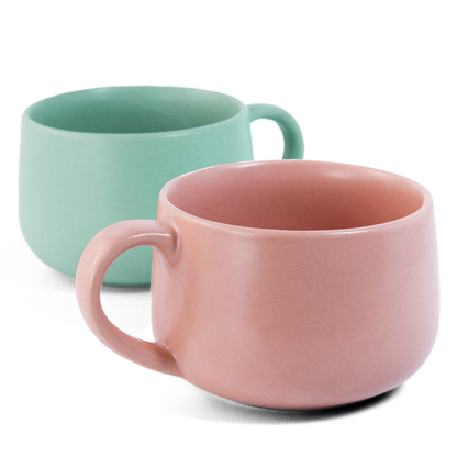 Flamingo + Almost Blue Mug - Set of 2