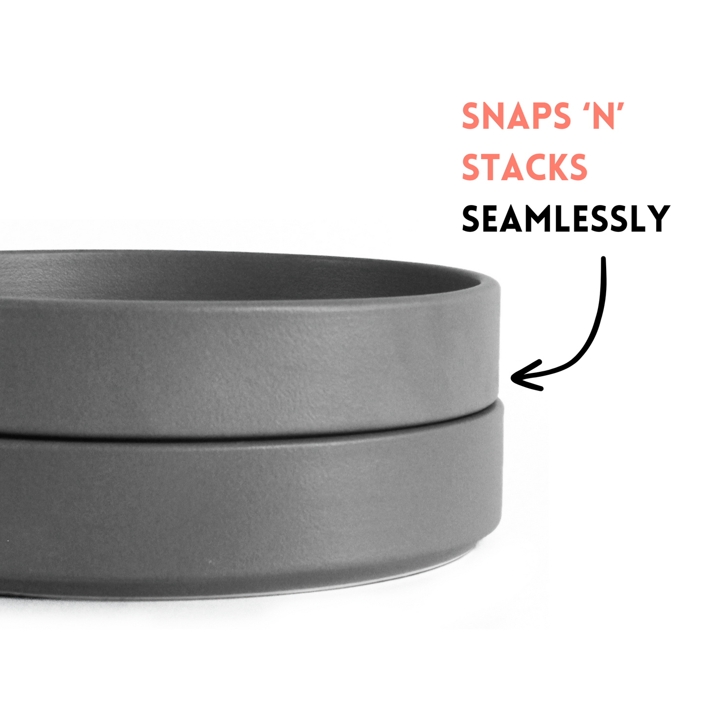 Pebble Grey Stackable Serving Bowl - Set of 2