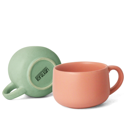 Flamingo + Almost Blue Mug - Set of 2