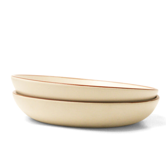 Vanilla Biscuit Pasta Bowl - Set of 2