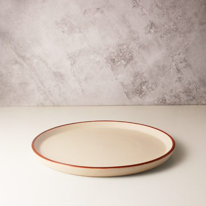 koralkari dinner plate white ceramic 